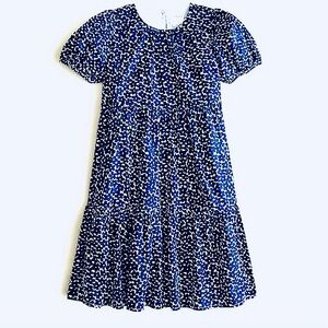 NWT Crewcuts  girls puff-sleeved tiered cotton floral dress small